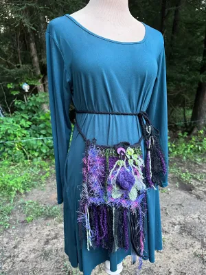Festival Purse-Belt, Wearable Art, Black Forrest palette FREE SHIPPING