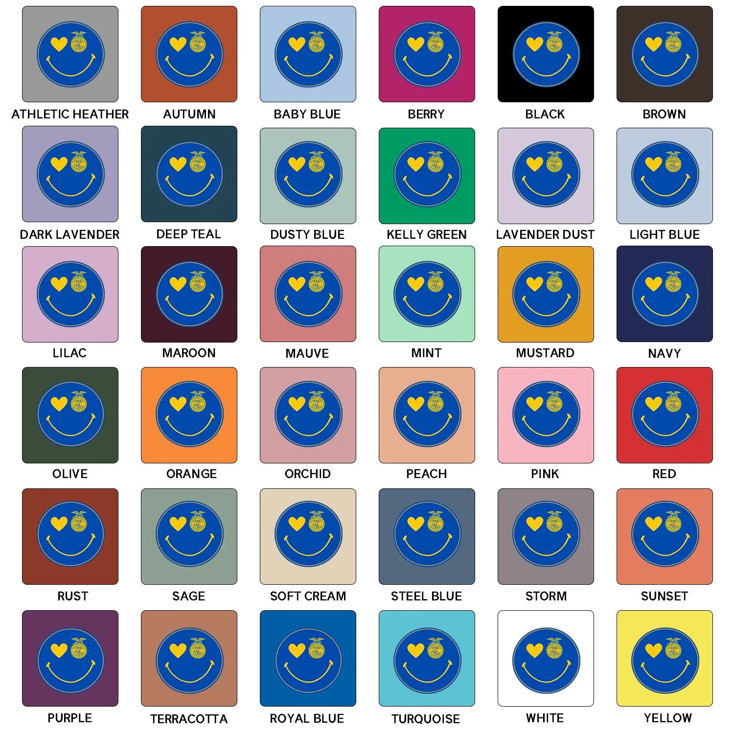 FFA Smiley T-Shirt (XS-4XL) - Multiple Colors!