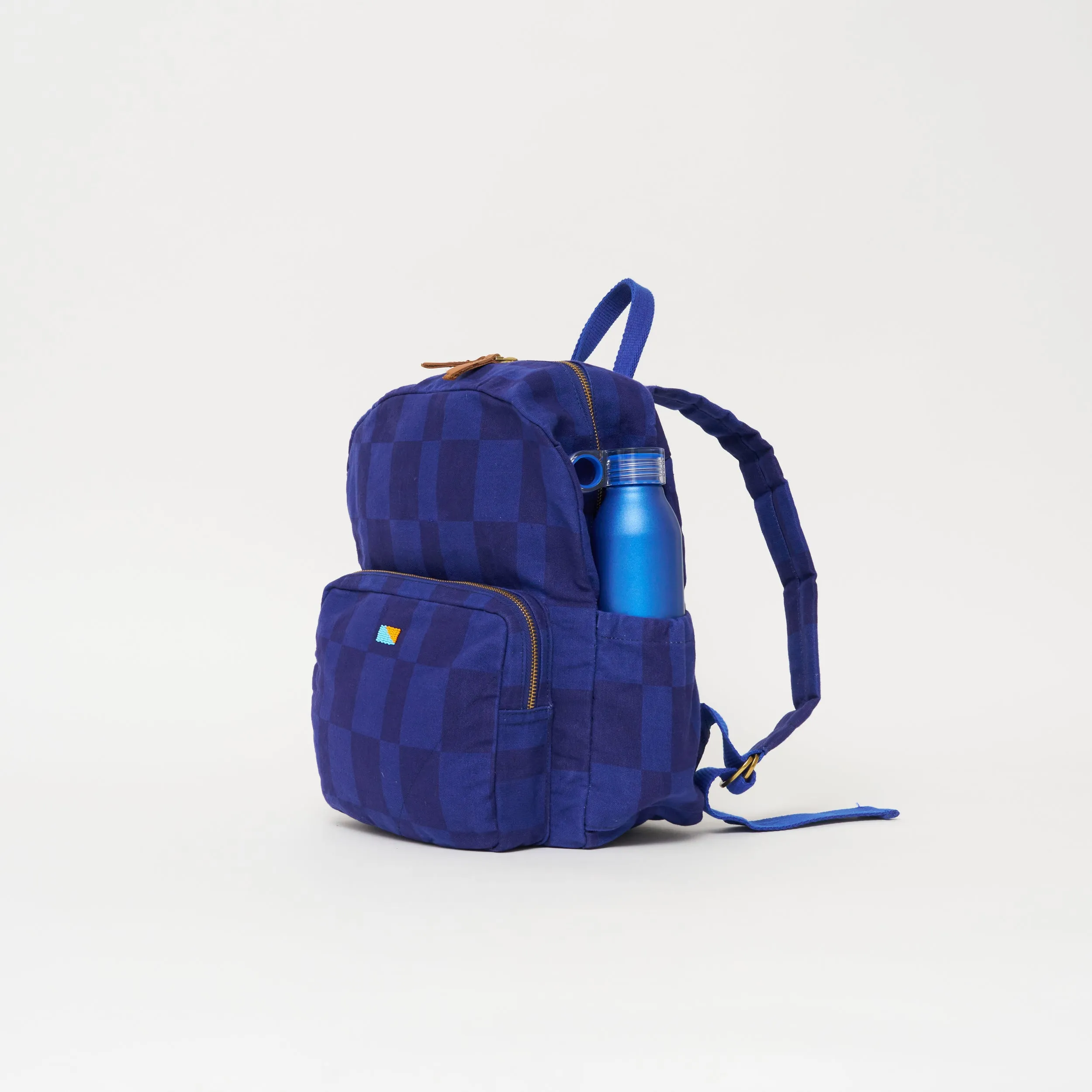 FINAL SALE: Kids' Backpack - Cobalt Checker