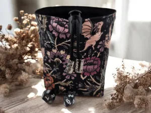 Floral and Dragon dice bag