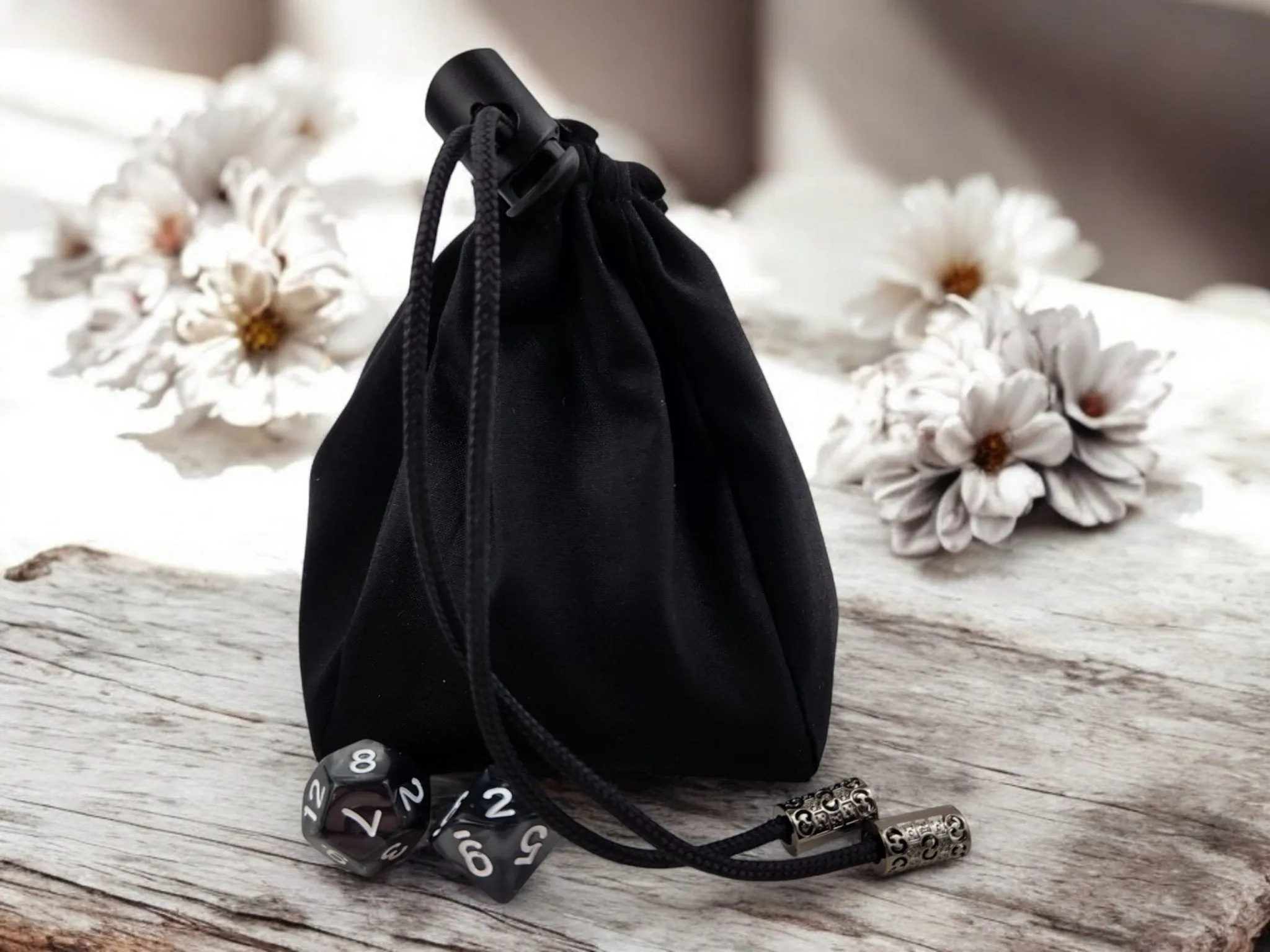 Floral and Dragon dice bag