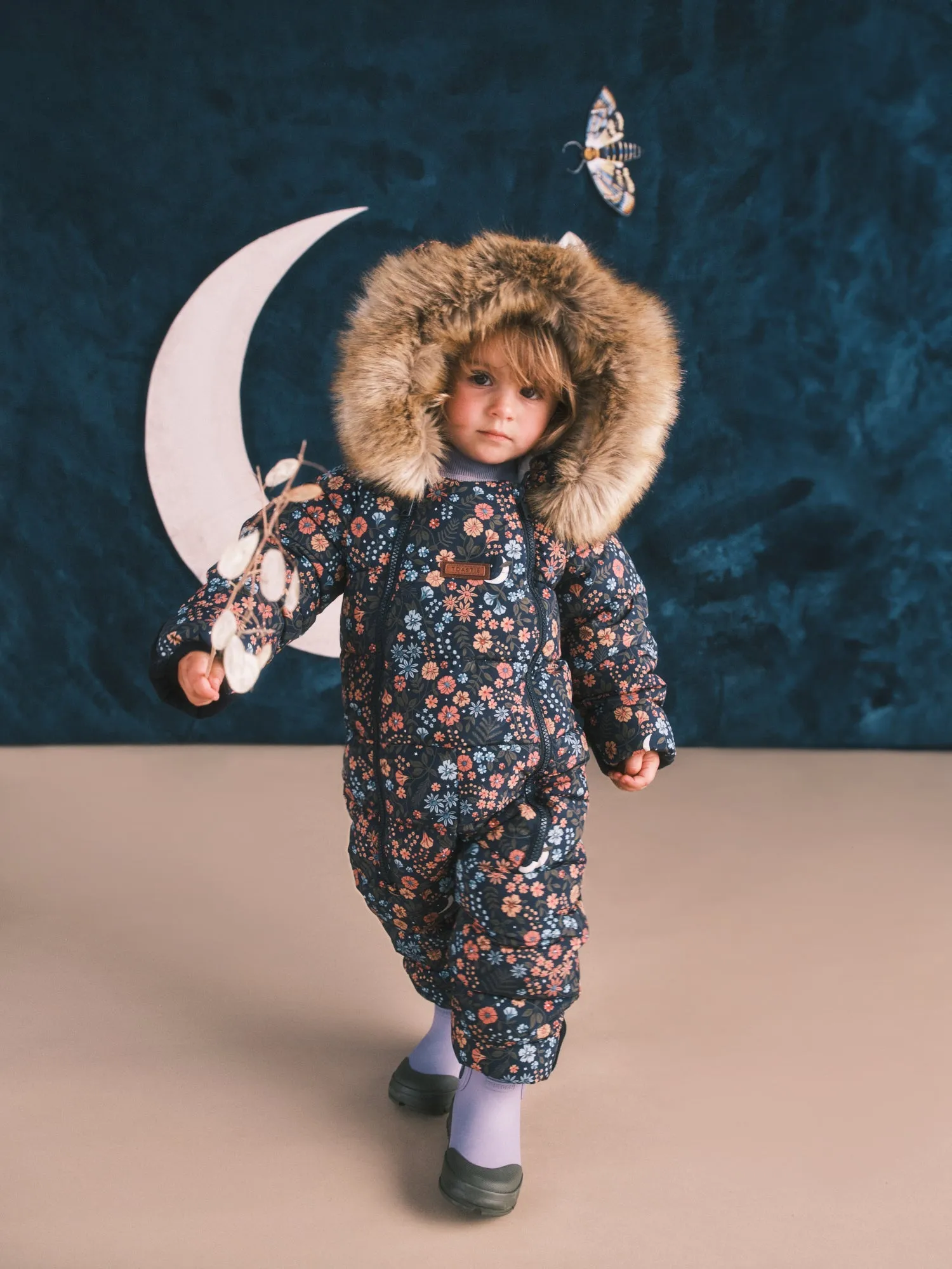 Floral Nightscape Quilted Onesie 0-3yrs