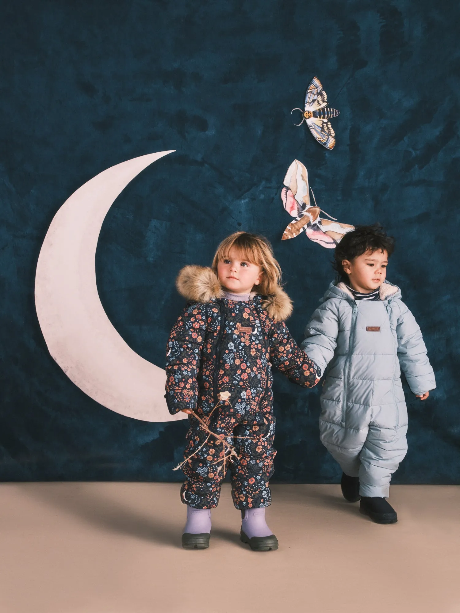 Floral Nightscape Quilted Onesie 0-3yrs