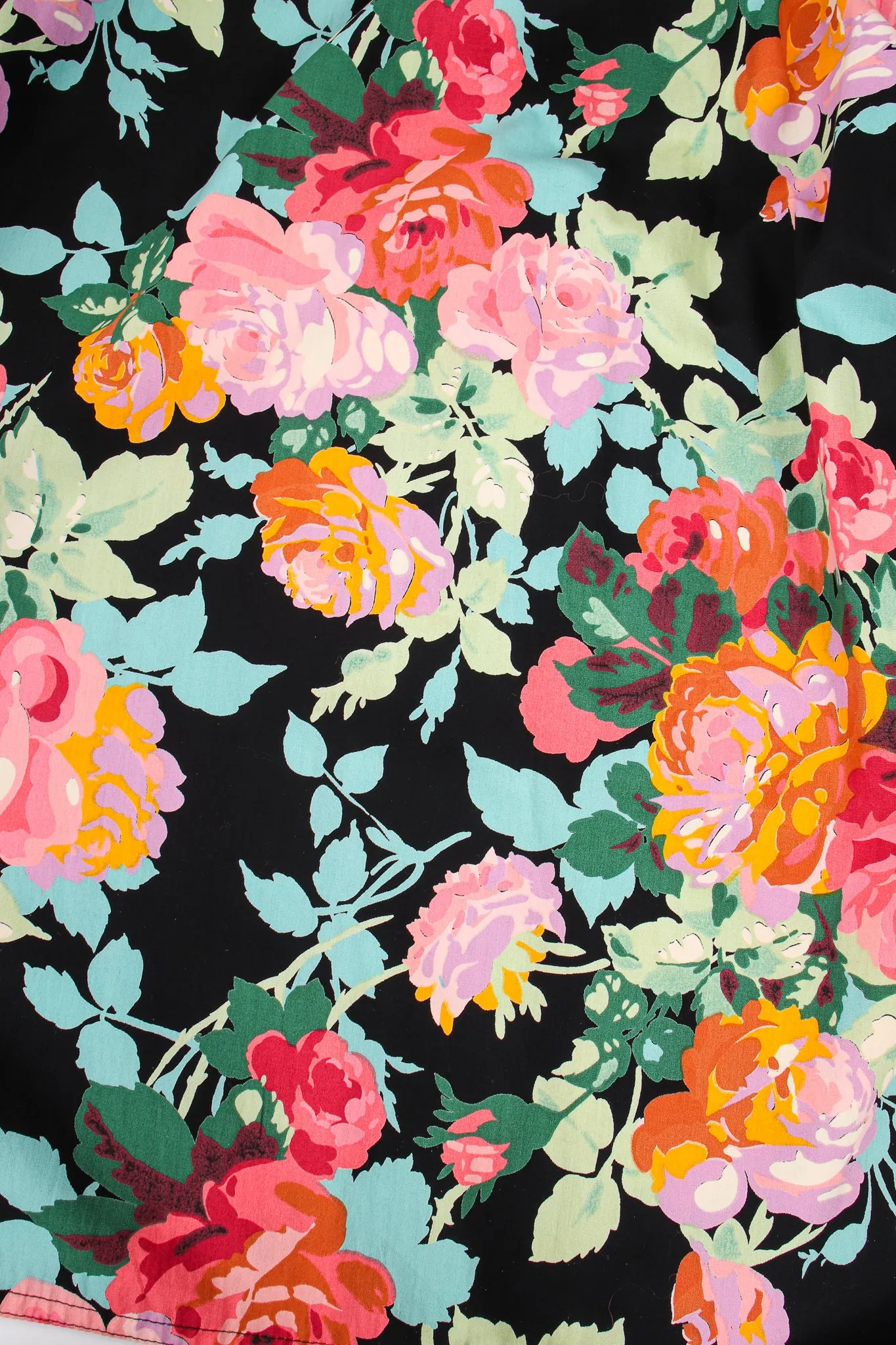 Floral Paper Bag Waist Skirt