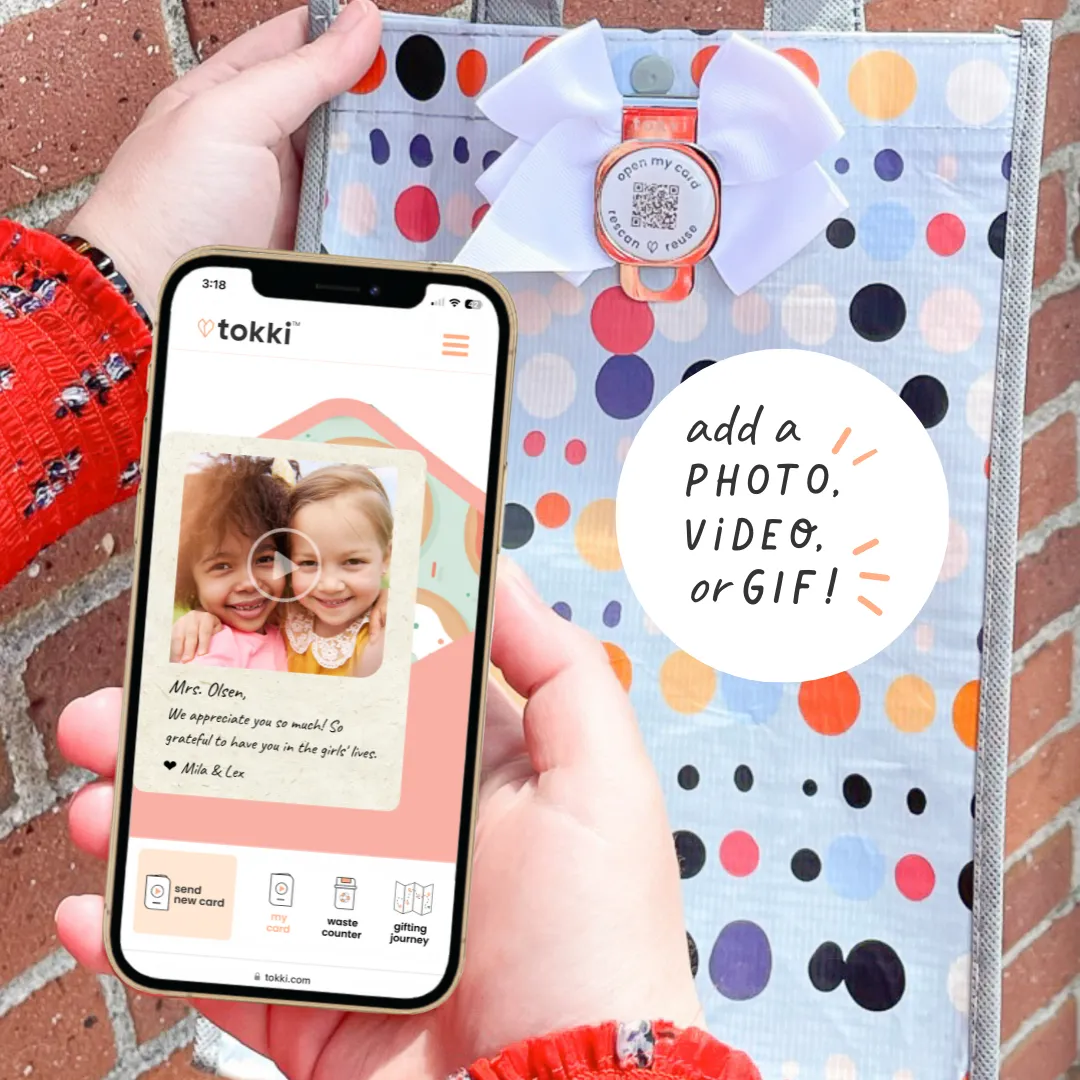 Flutter | Medium | Reusable Gift Bag   QR Greeting Card