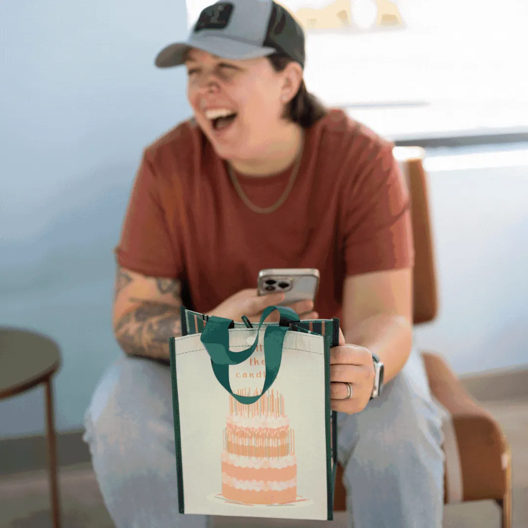 Flutter | Medium | Reusable Gift Bag   QR Greeting Card