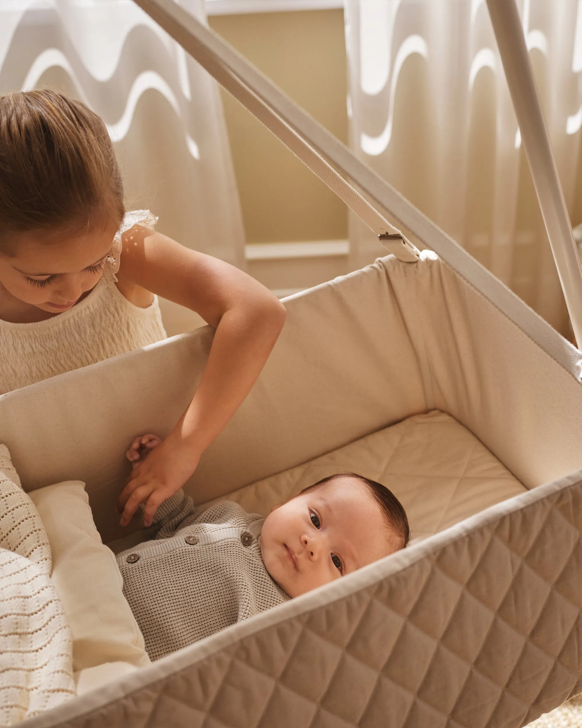 Foam mattress for quilted cradle