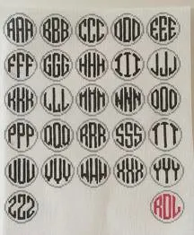 Footprint Blue Monogram Round