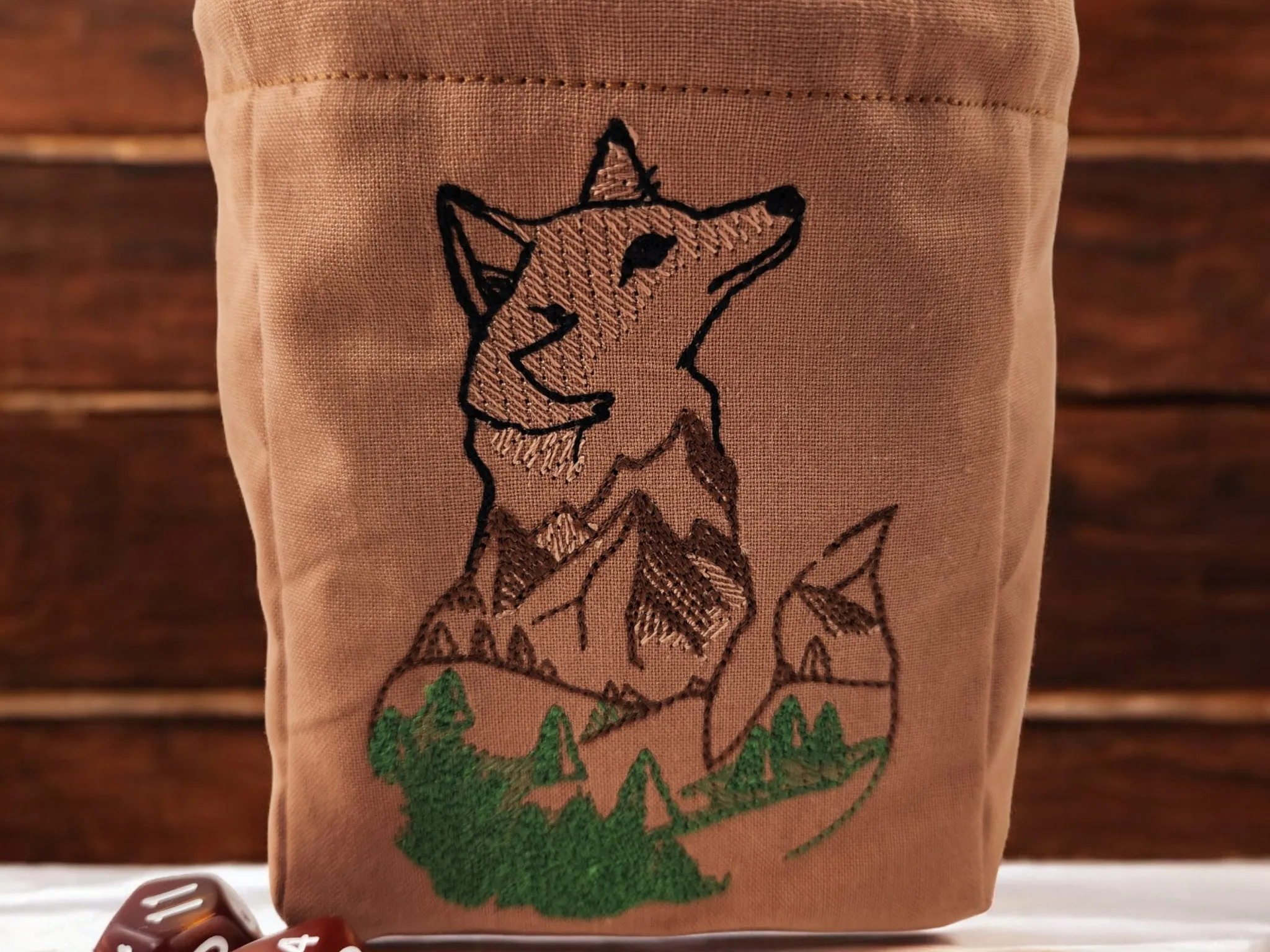 Fox in the woods dice bag