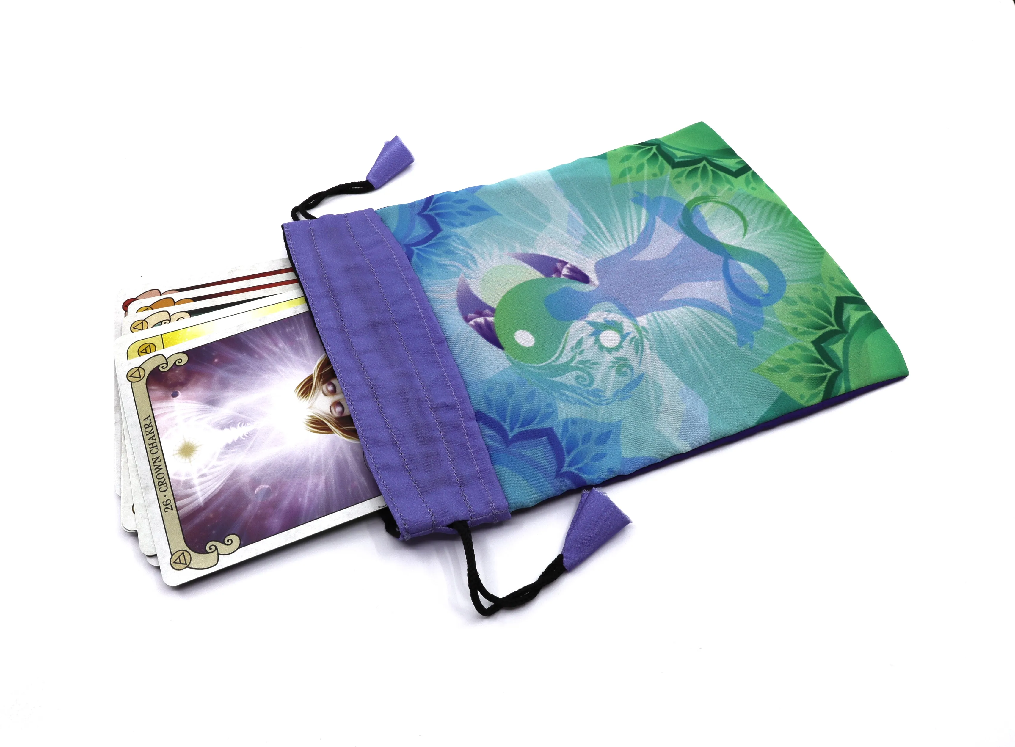 French Crepe printed tarot pouch | Balance