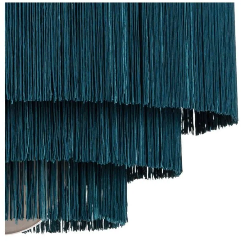 Fringe Chandelier in Gold and Peacock