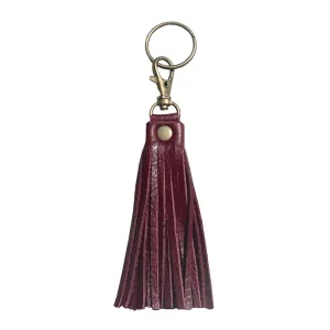 Fringe Tassel Key Chain Burgundy