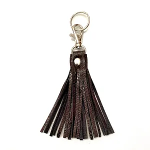 Fringe Tassel Key Chain Coal Reflection