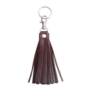 Fringe Tassel Key Chain Oxblood & Sparkle