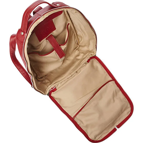 FRONT POCKET LEATHER BACKPACK