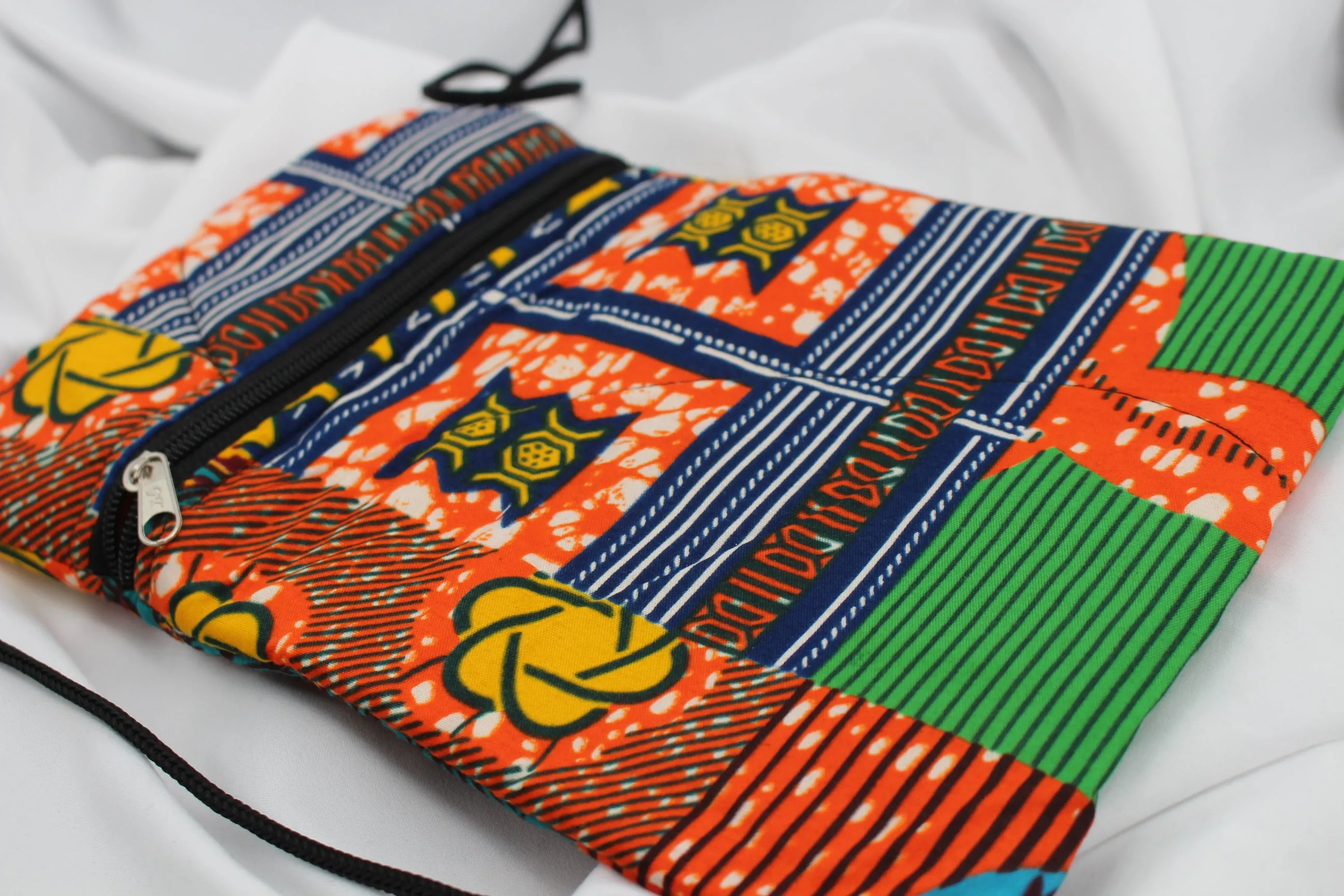 Ghanaian Crossbody - African Iris (Orange)