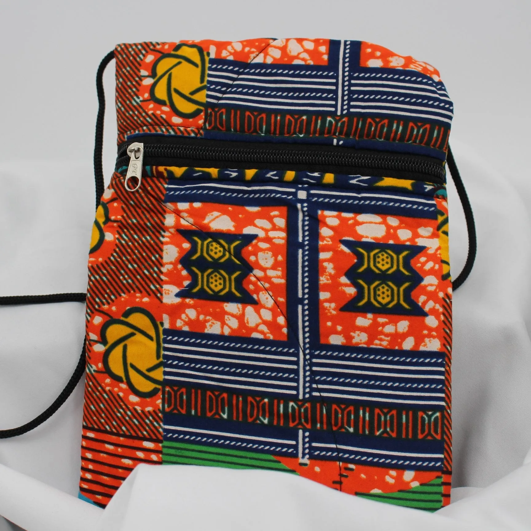 Ghanaian Crossbody - African Iris (Orange)