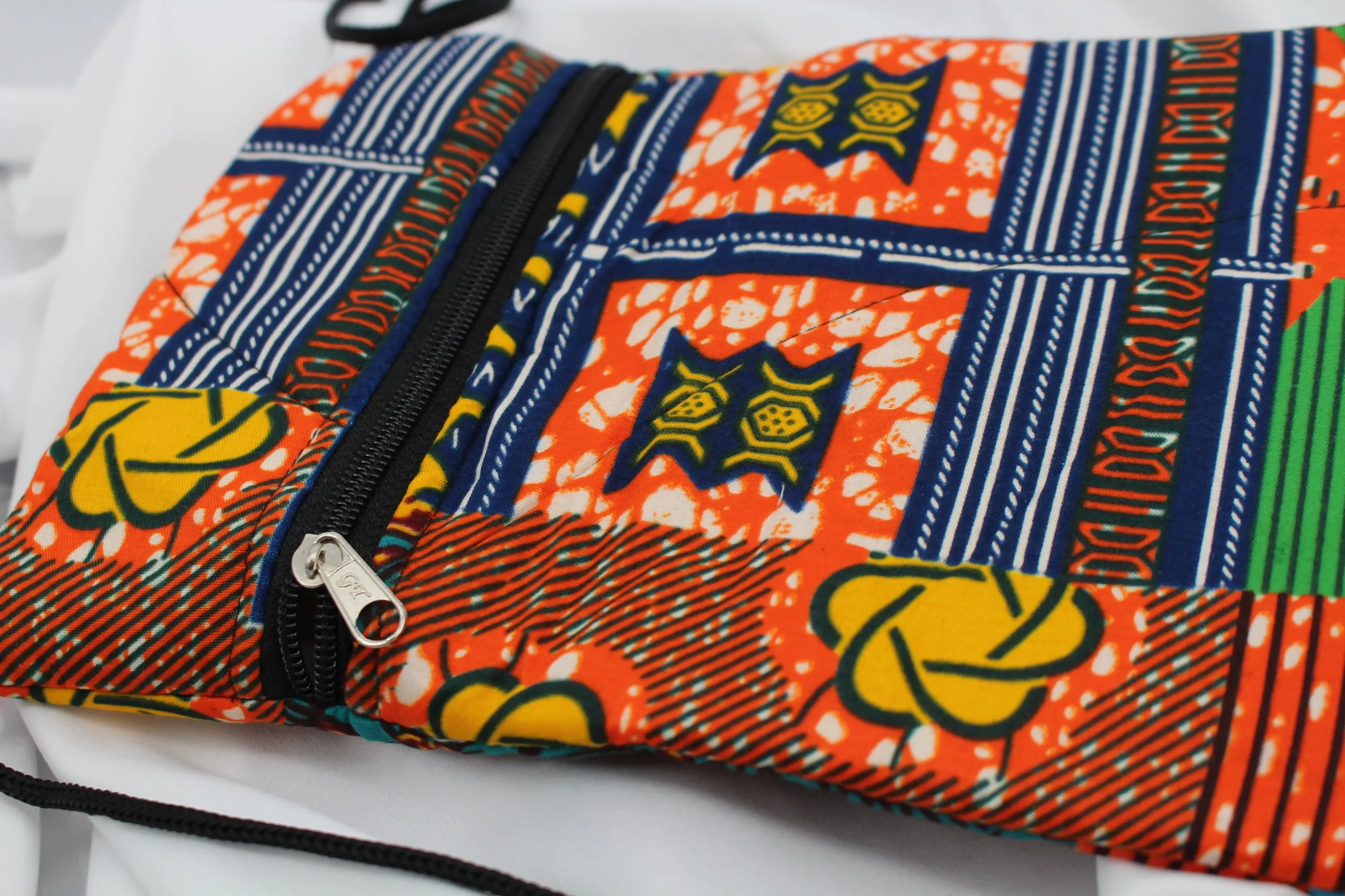 Ghanaian Crossbody - African Iris (Orange)