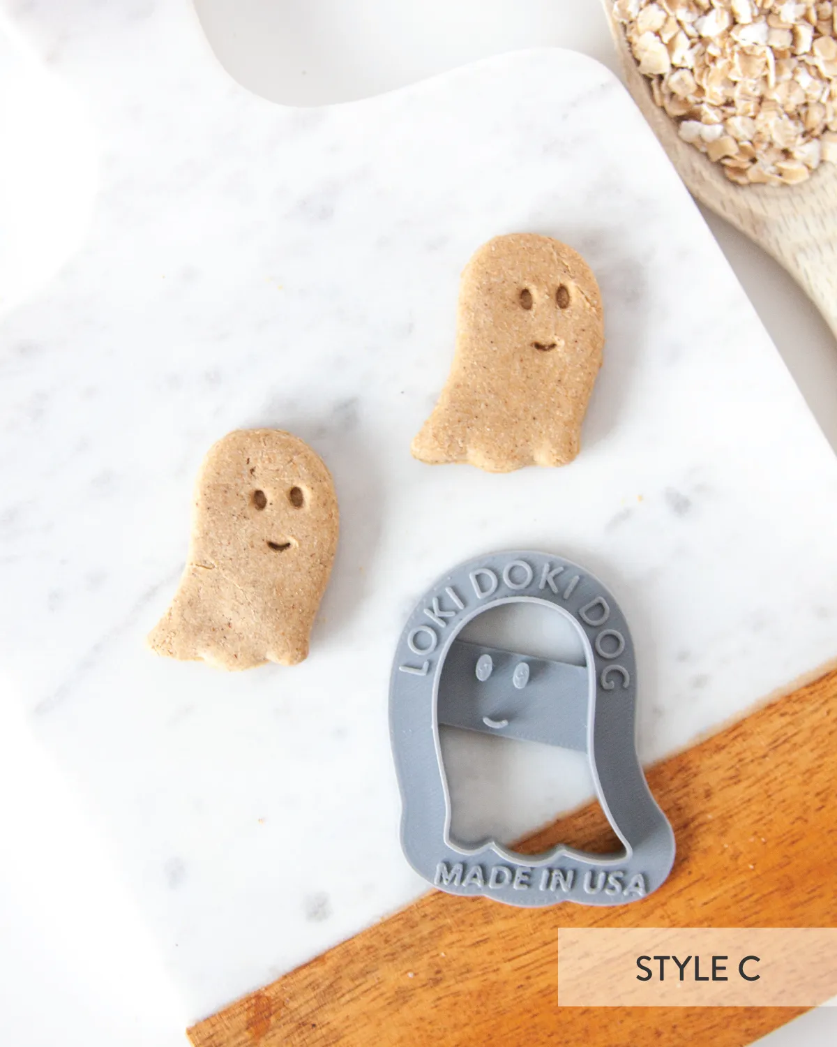 Ghost Shape Dog Biscuit Cookie Cutter (3 styles available)