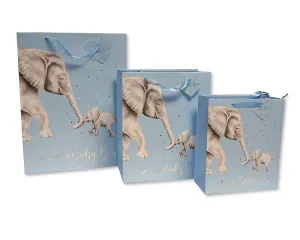 Gift Bag ' Beautiful Baby Boy' - Elephant Trunk (PK6) Gp-25-1287s