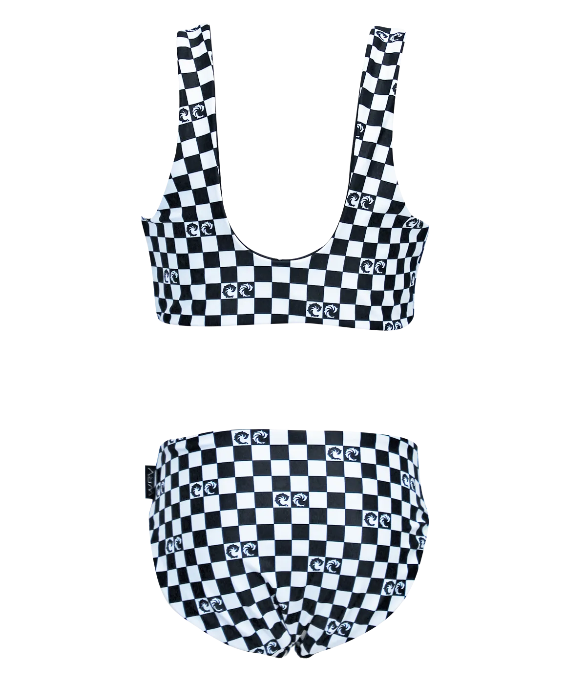 Girls Checker Reversible Bikini Set