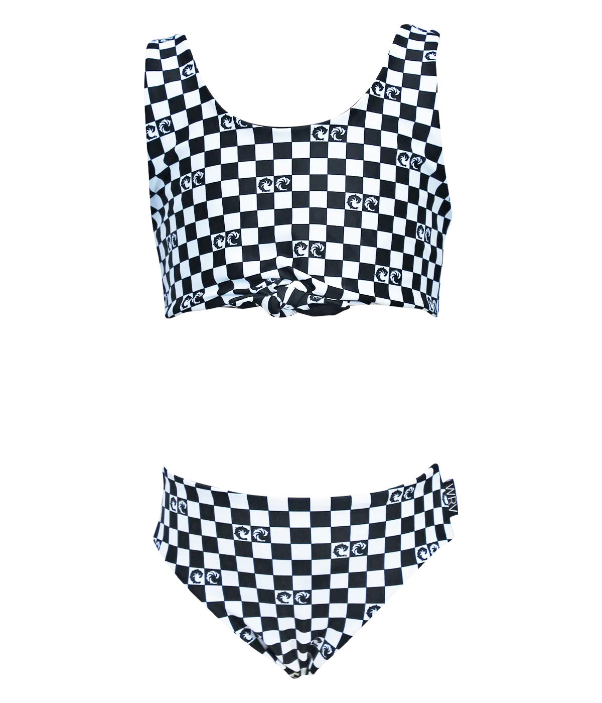Girls Checker Reversible Bikini Set