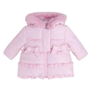 Girls Pink Quilted Coat