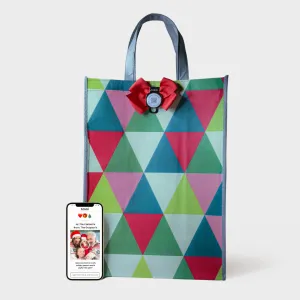Glimmer | Large | Reusable Gift Bag   QR Greeting Card