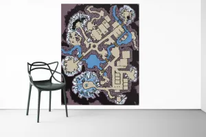 Glimmering CryptIoun King Map Canvas Art Print