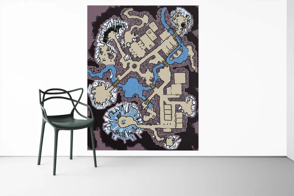 Glimmering CryptIoun King Map Canvas Art Print