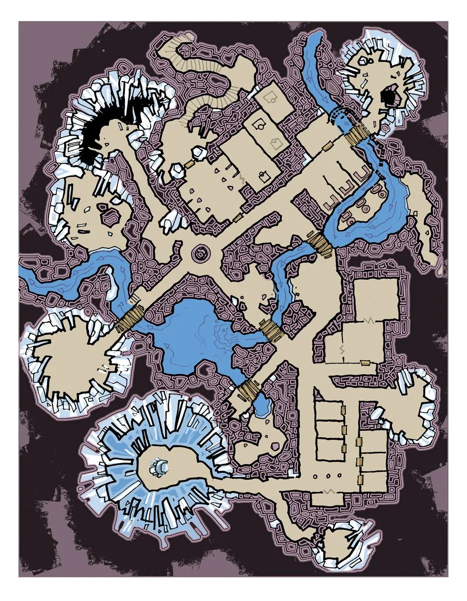 Glimmering CryptIoun King Map Canvas Art Print