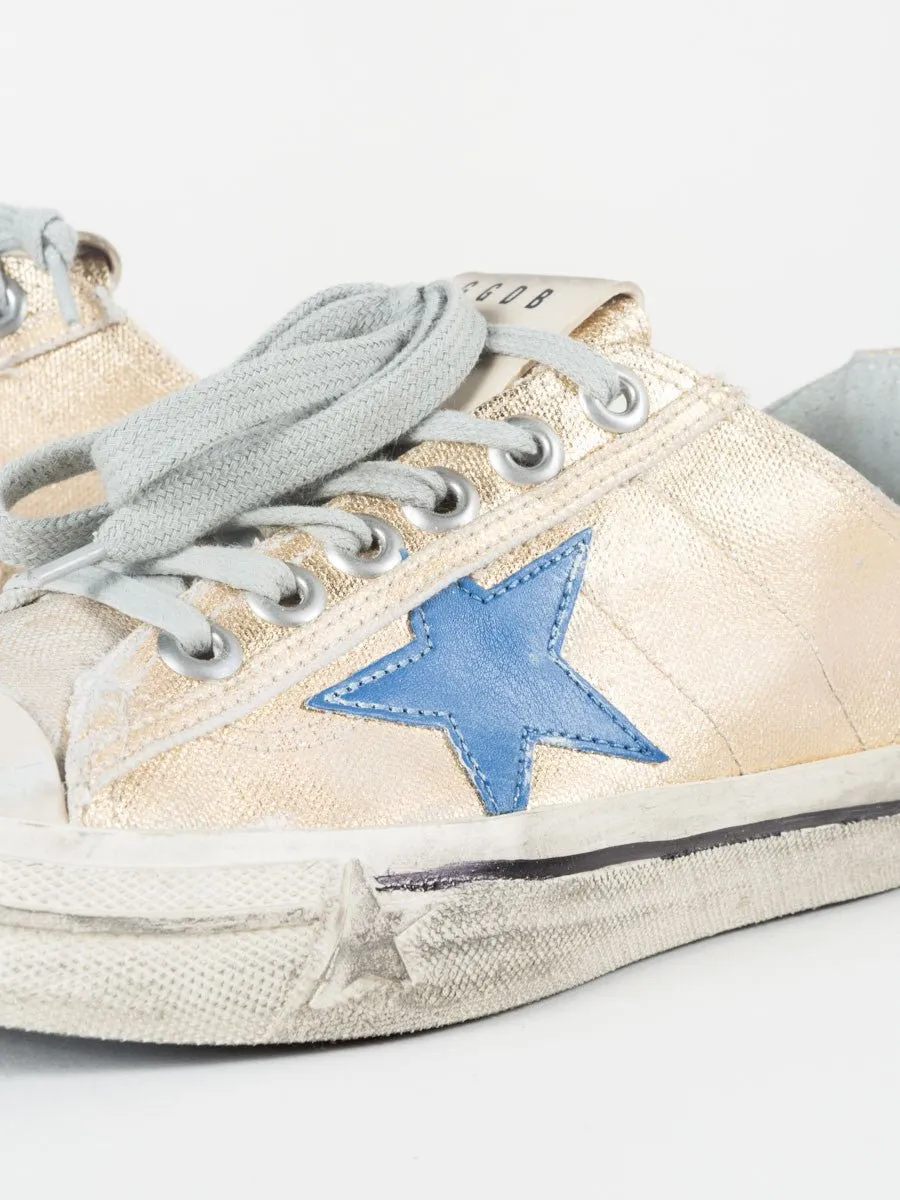 gold star canvas sneaker