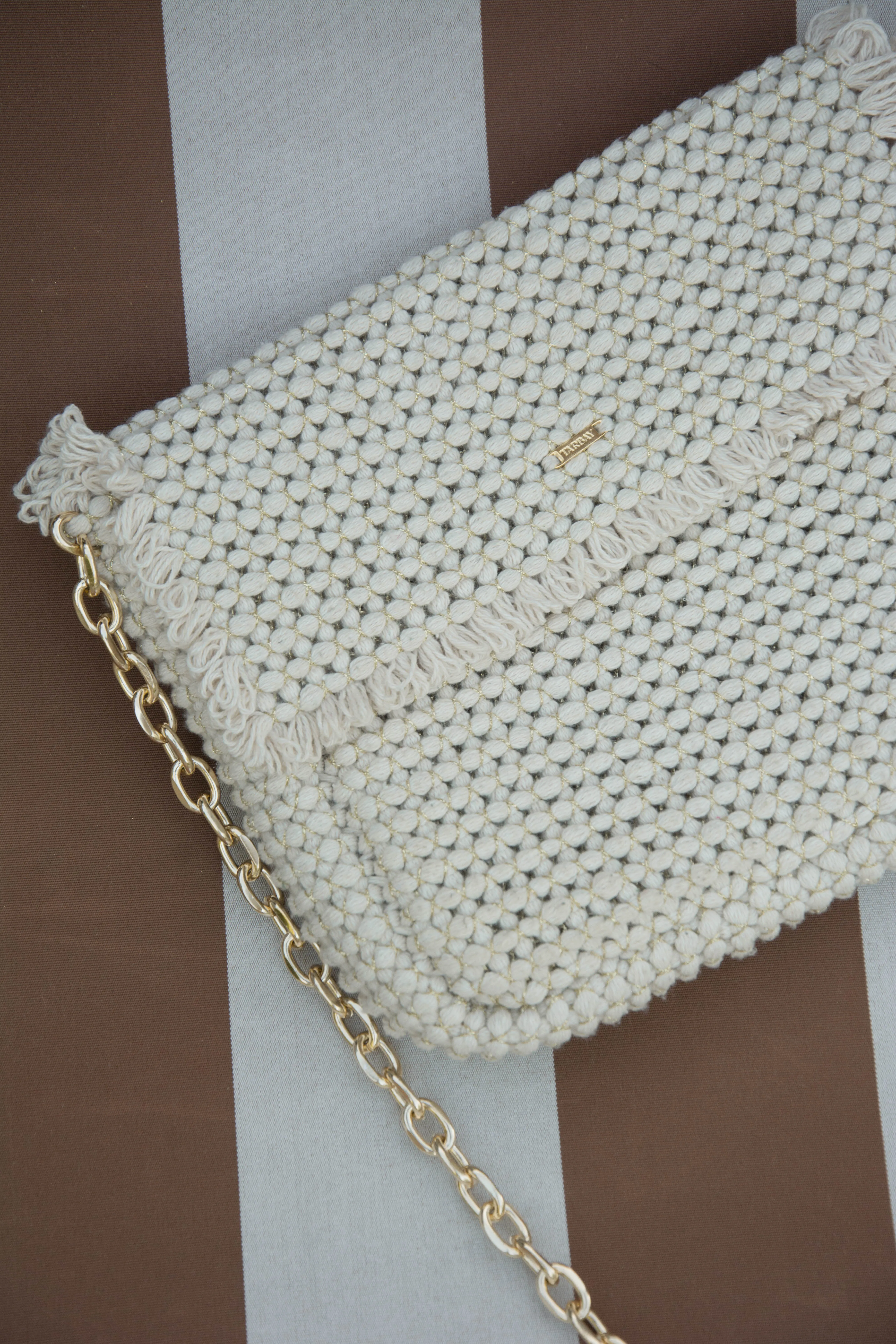 Gossypium Flat Crossbody Bag - Crema