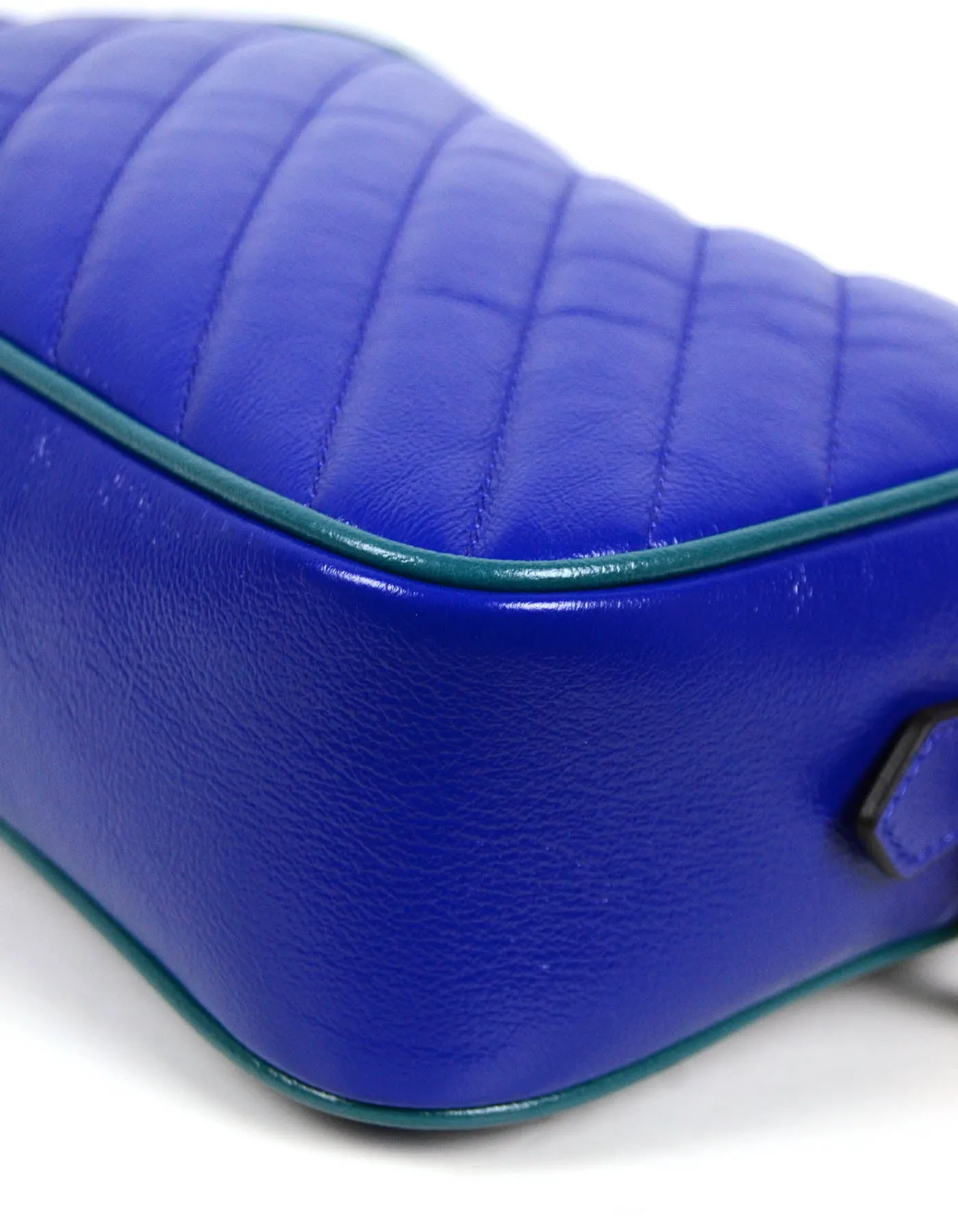 Gucci 2021 NEW Blue & Emerald GG Marmont Crossbody Bag