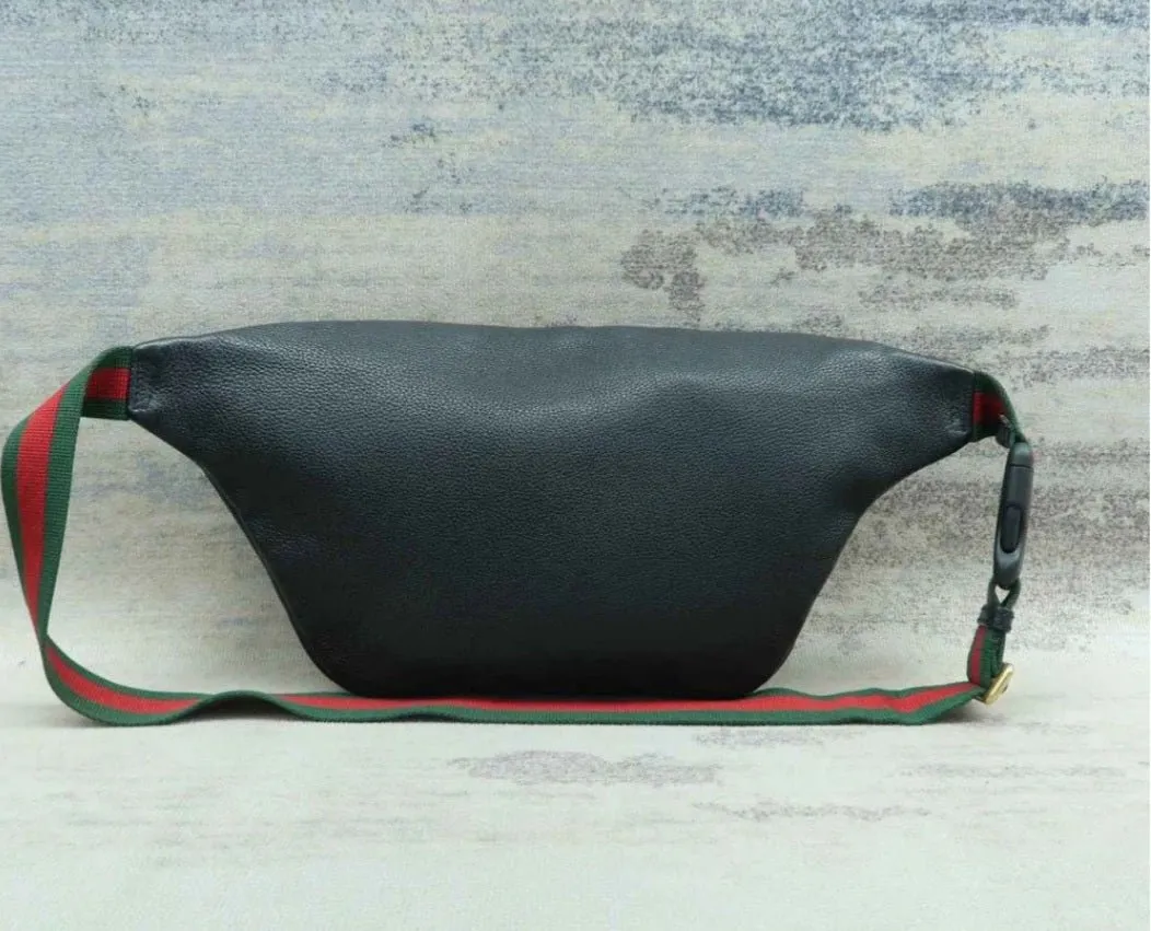 Gucci Black Large Leather Belt Bag