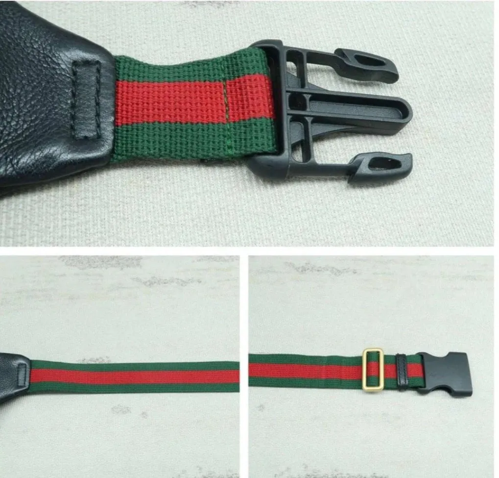Gucci Black Large Leather Belt Bag