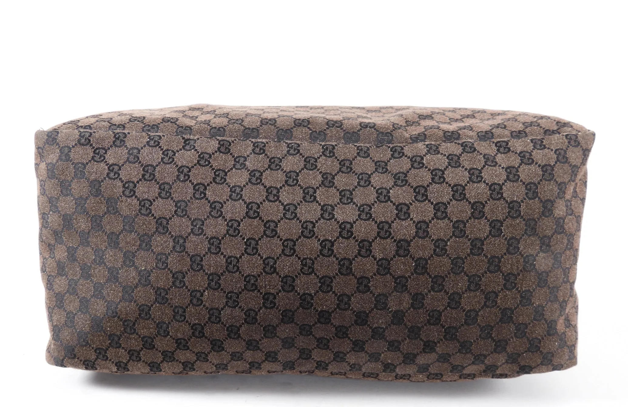 Gucci Extra Large Monogram Canvas Web Travel Duffle Bag