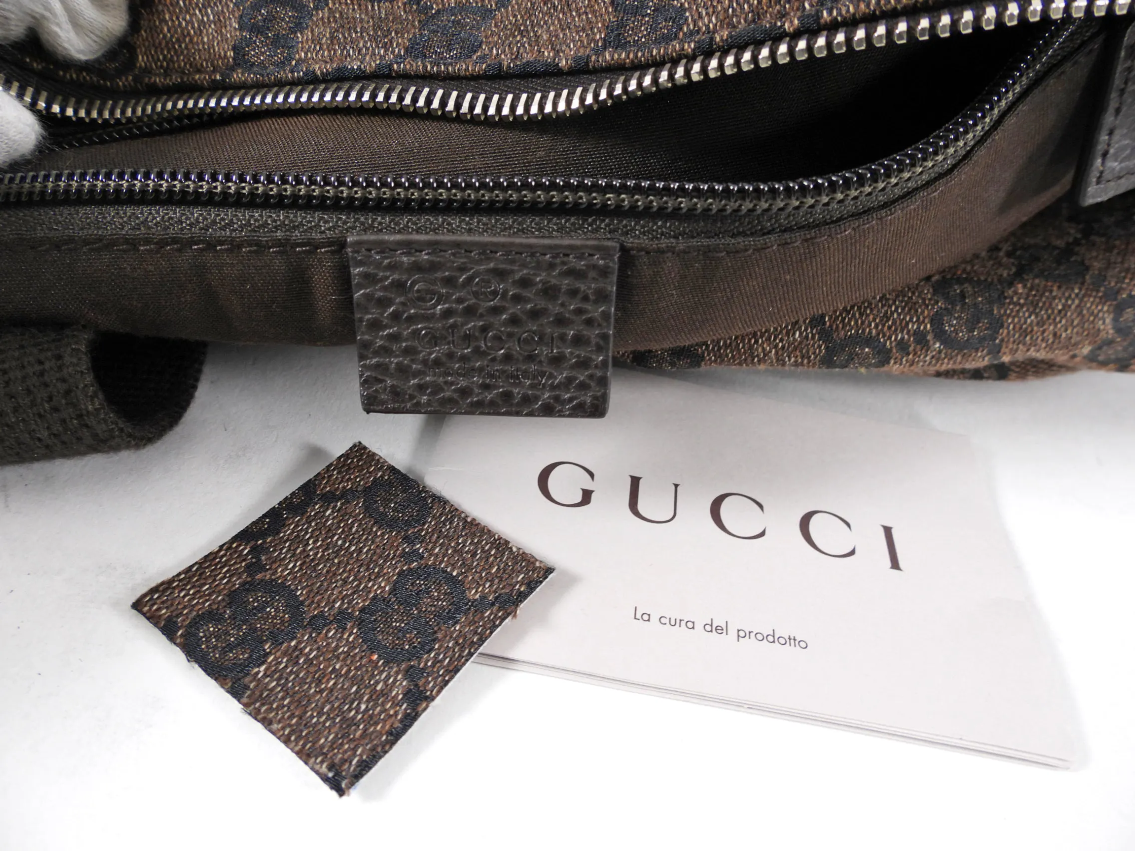 Gucci Extra Large Monogram Canvas Web Travel Duffle Bag