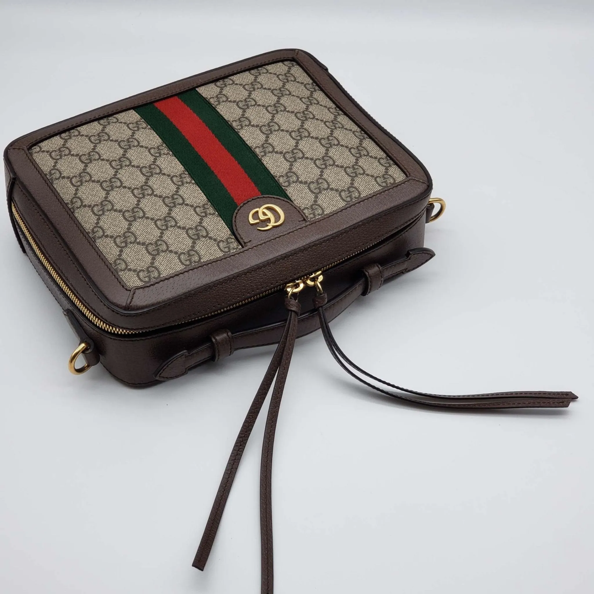 Gucci GG Supreme Web Top Handle Shoulder Bag