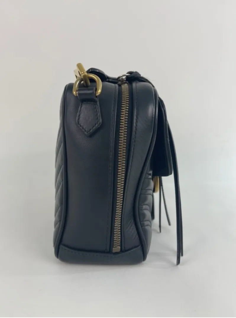 Gucci Quilted Leather GG Marmont Small