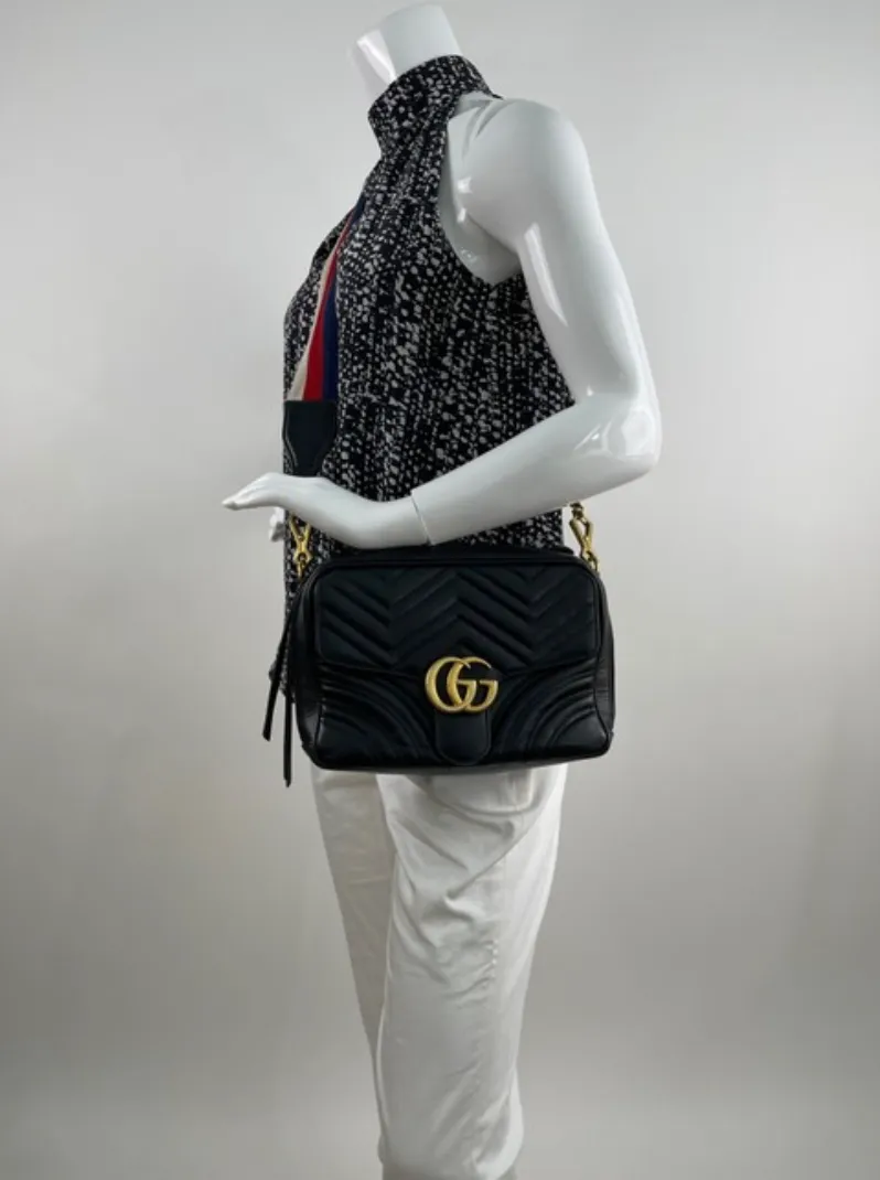 Gucci Quilted Leather GG Marmont Small