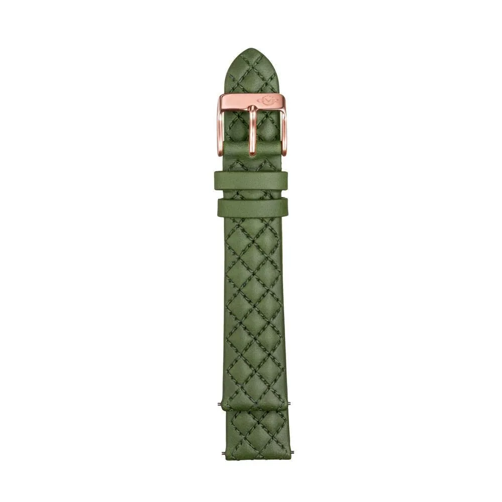 GV2 18mm Quick Release Handmade Quilted Strap with Tang Buckle
