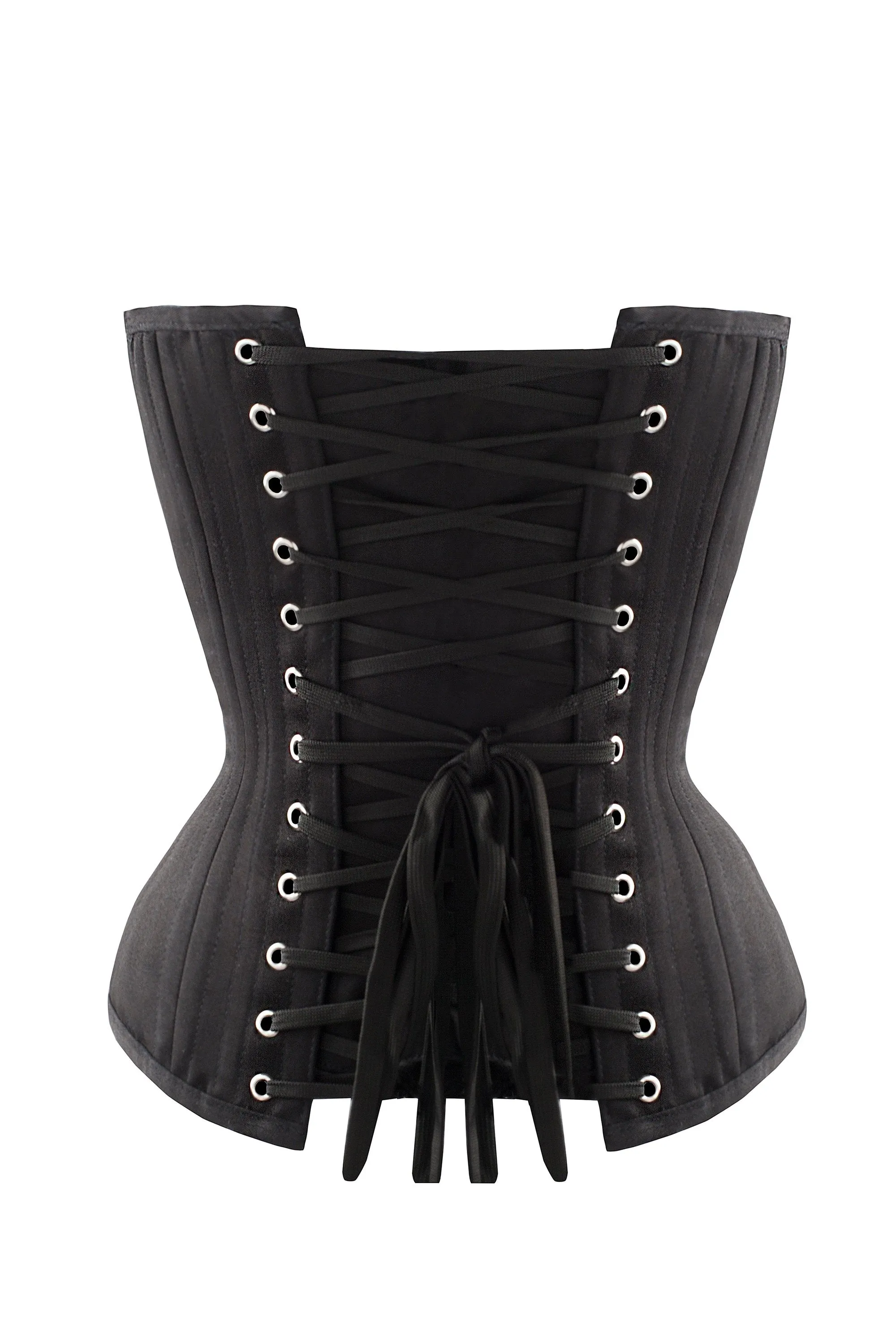 Headey Black Cotton Overbust Corset