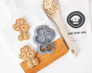 Heart Balloons "I Chews You" Dog Biscuit Cookie Cutter