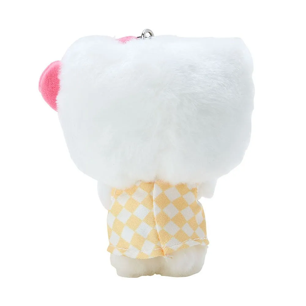 Hello Kitty Plush Mascot Keychain :Pastel Check