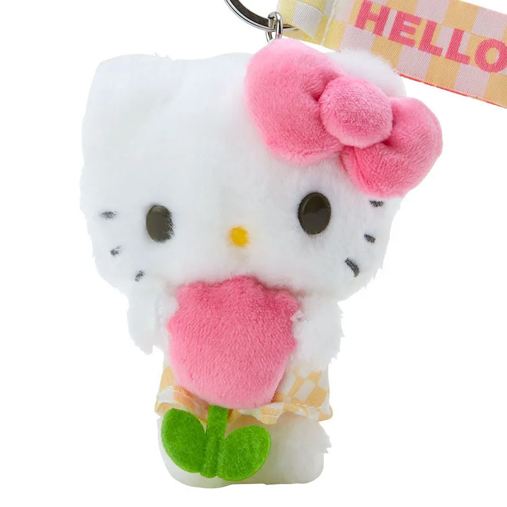 Hello Kitty Plush Mascot Keychain :Pastel Check