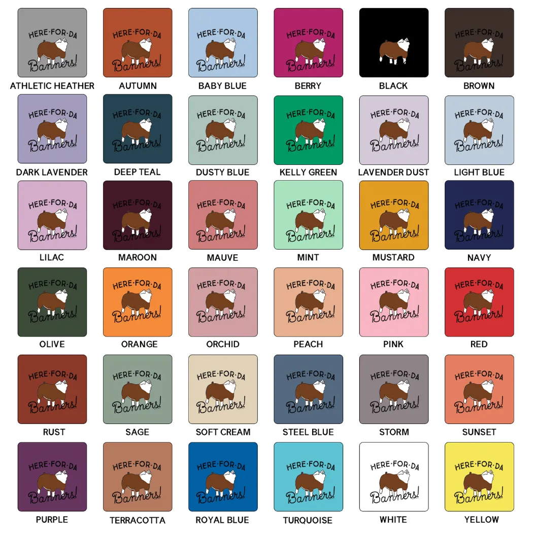 Here-For-Da Banners Pig T-Shirt (XS-4XL) - Multiple Colors!