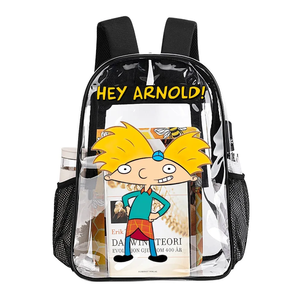 Hey Arnold! Transparent Backpack 17 Inch