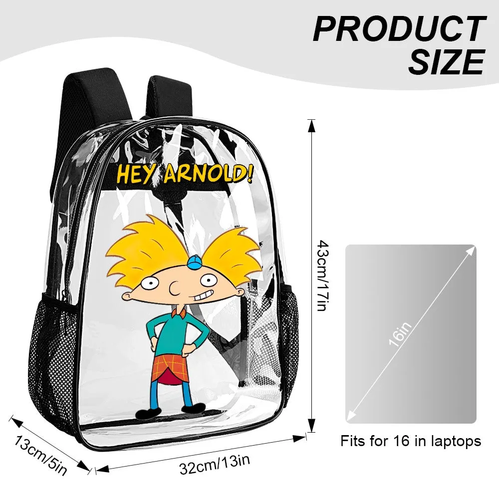 Hey Arnold! Transparent Backpack 17 Inch