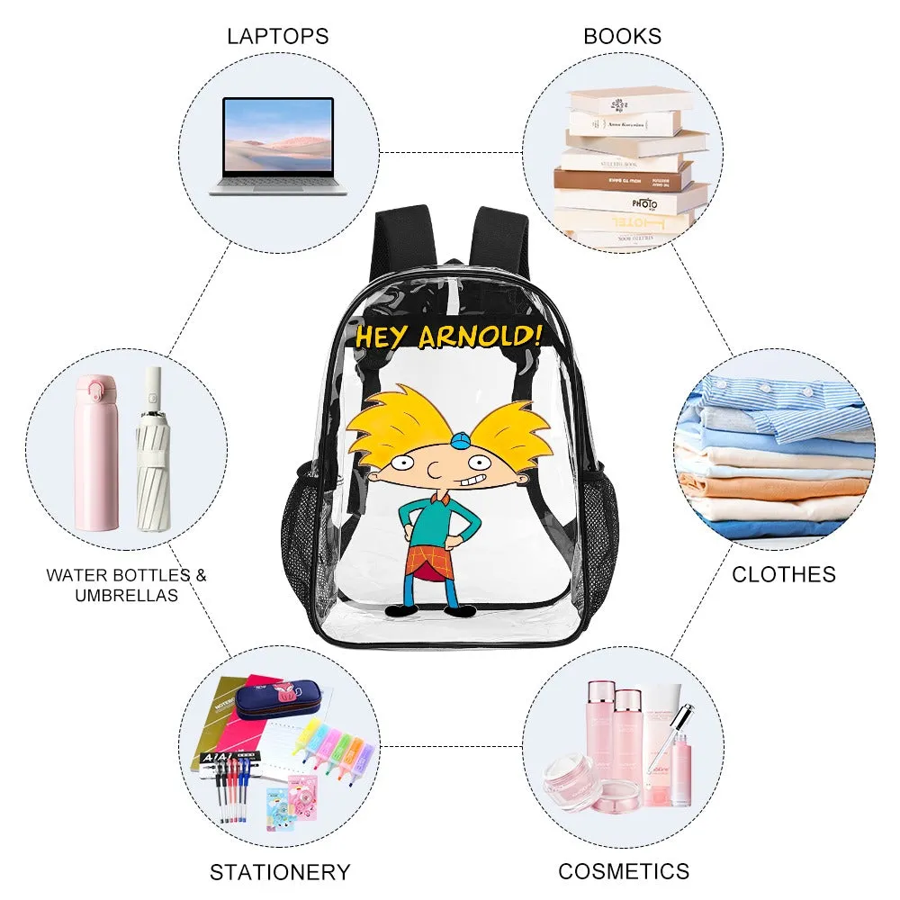 Hey Arnold! Transparent Backpack 17 Inch
